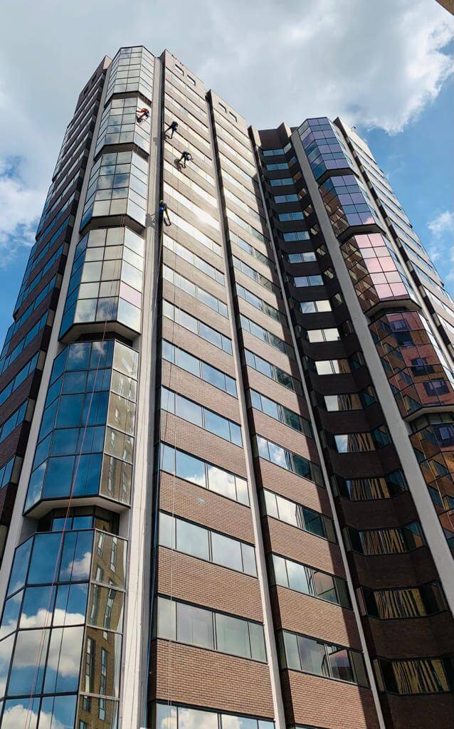 Rope Access Window cleaning by Ultra Cleaning Service